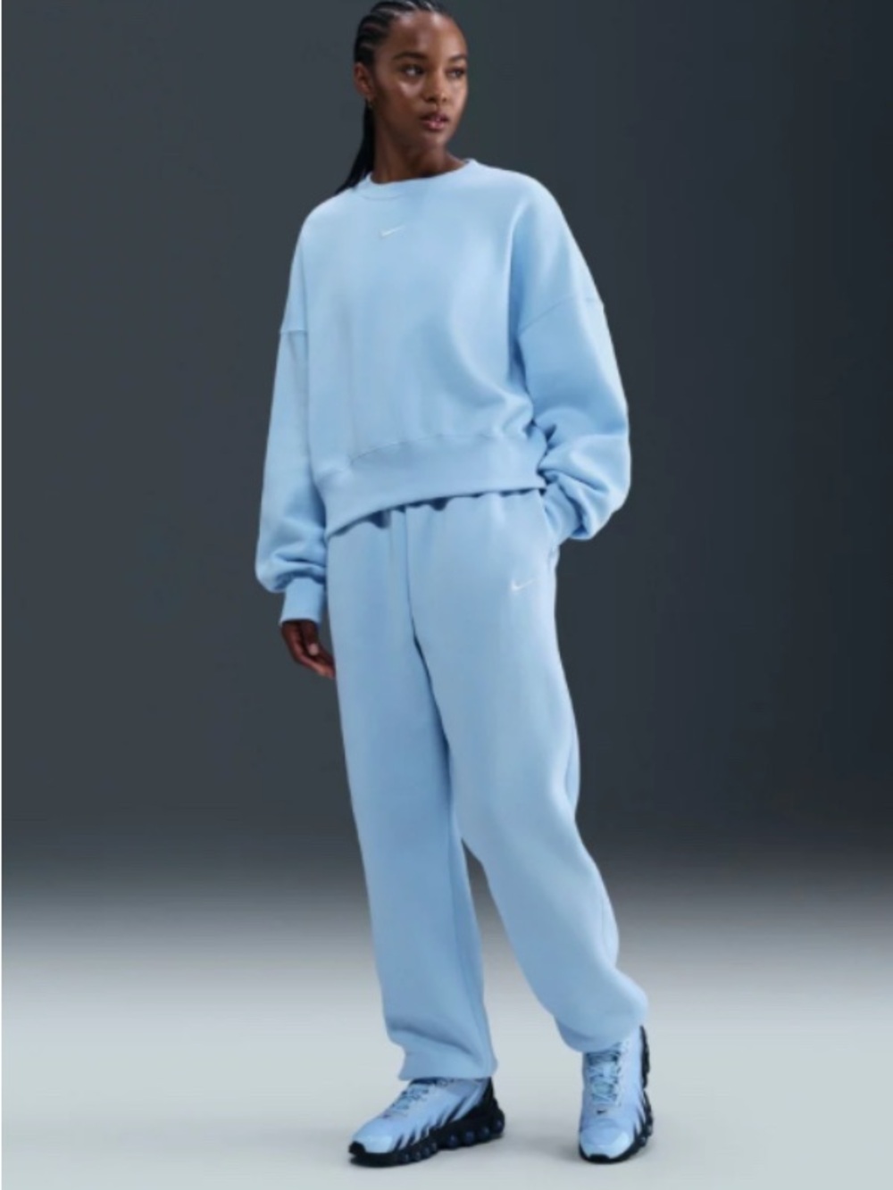 Nike Embroidered Oversized Phoenix Crewneck & Joggers Set